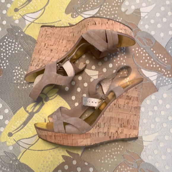 Michael Kors Suede Strapped Wedges 7.5-8 in Size - Picture 1 of 16